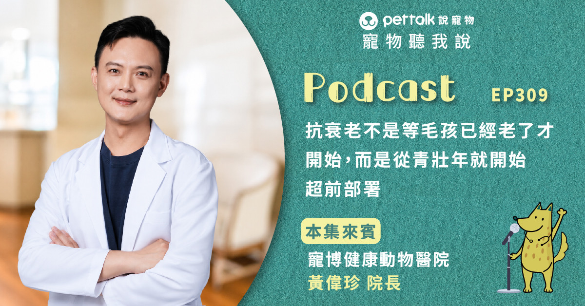 【寵物聽我說】EP309｜抗衰老不是等毛孩已經老了才開始，而是從青壯年就開始超前部署｜專業獸醫—黃偉珍