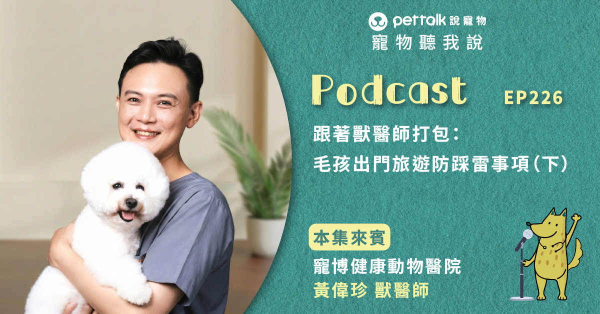 【寵物聽我說】EP226｜跟著獸醫師打包：毛孩出門旅遊防踩雷事項（下）｜專業獸醫—黃偉珍