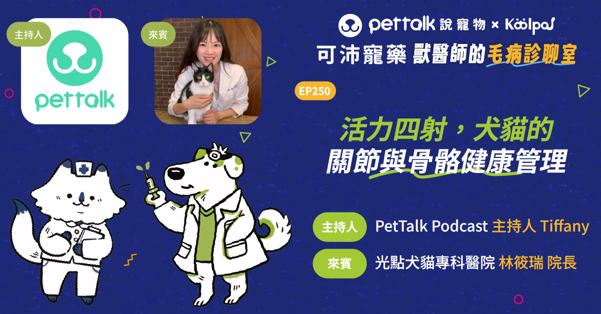 【寵物聽我說】EP250｜《可沛寵藥-獸醫師的毛病診聊室》活力四射，犬貓的關節與骨骼健康管理