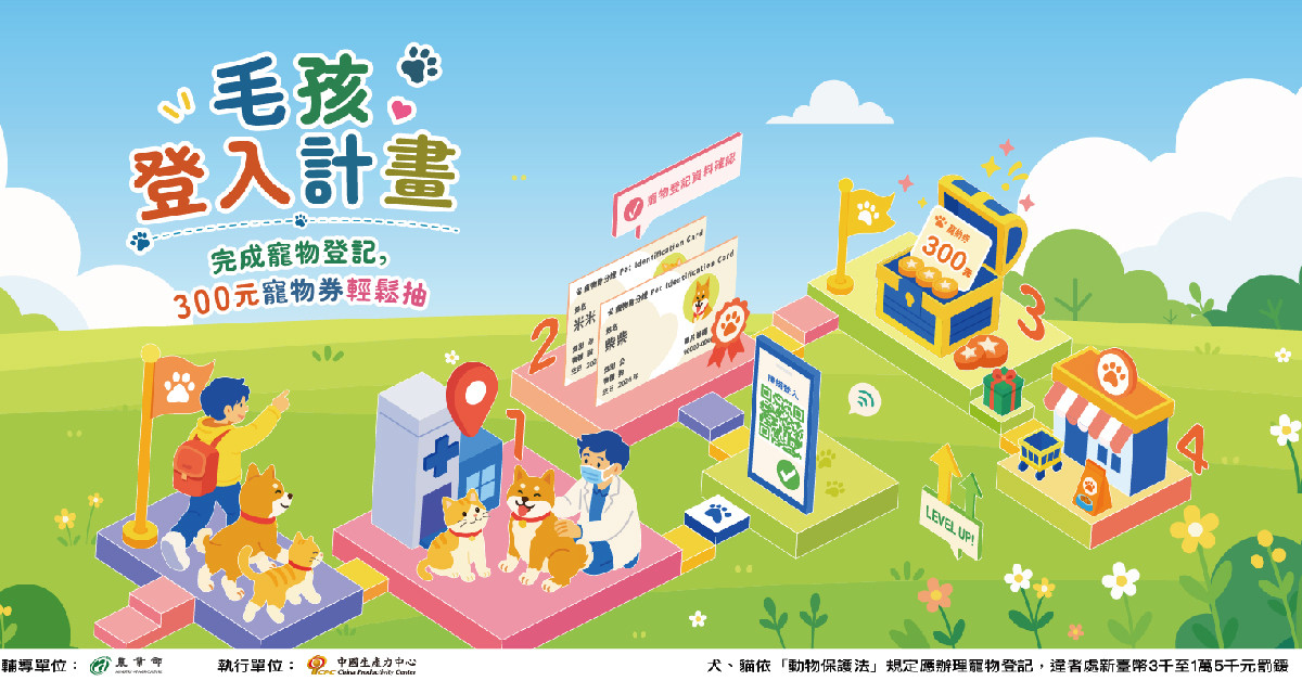 【毛孩登入計畫】300元寵物券輕鬆抽！